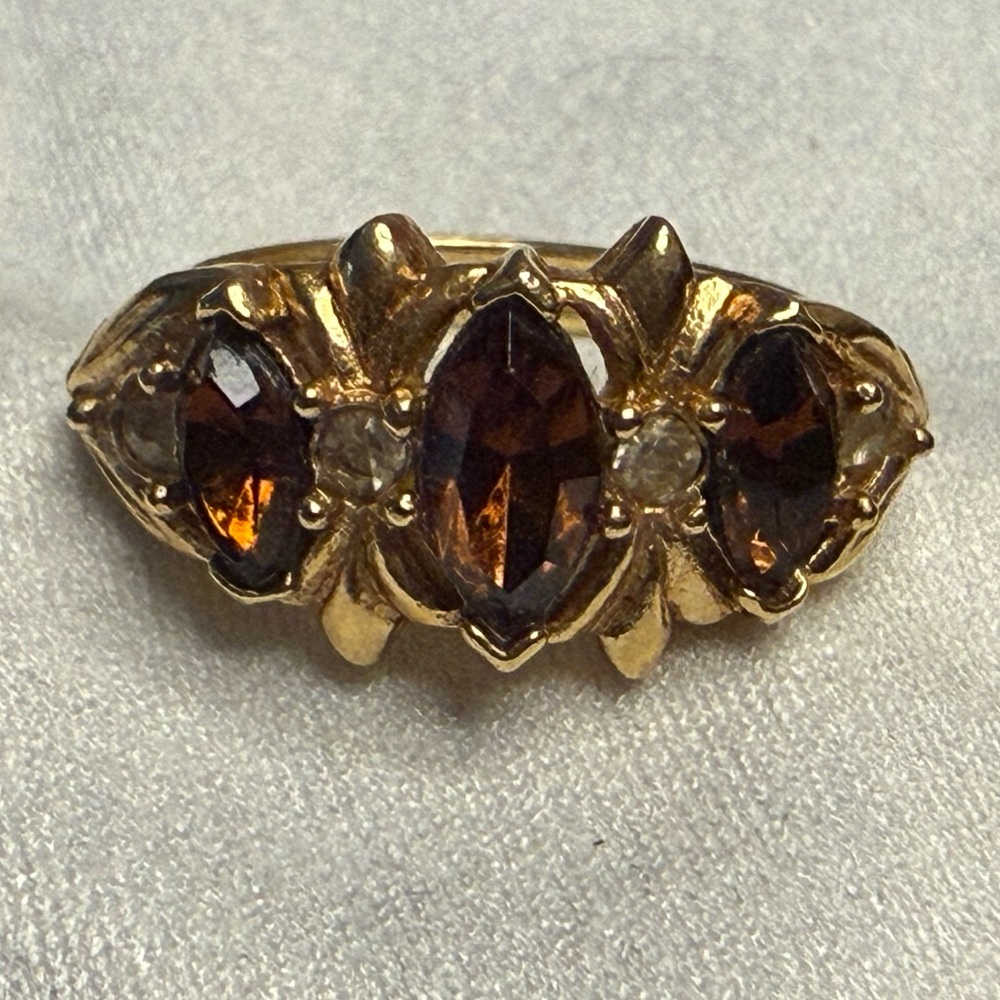 Avon 1973 Royal Occasion Smoky Topaz ring